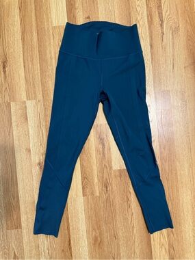 Athleta Deep Teal High Gear 7/8 Tight